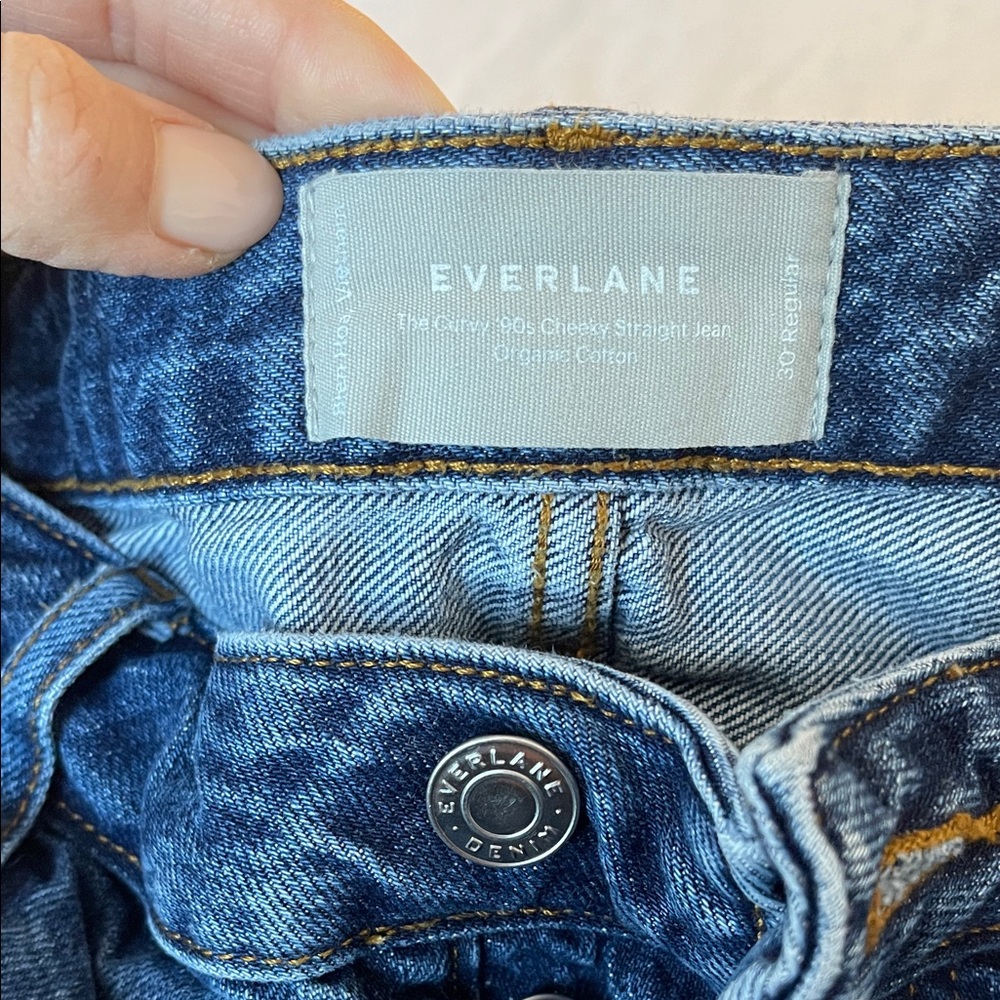 Everlane women’s organic cotton curvy 90’s cheeky straight jean - Picture 2 of 8